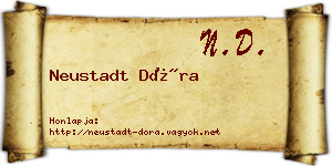 Neustadt Dóra névjegykártya